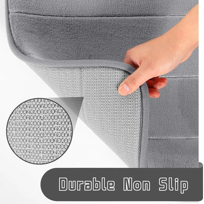 2pc Memory Foam Bathmats Set Absorbent, Non-Slip, Quick Dry Comfort
