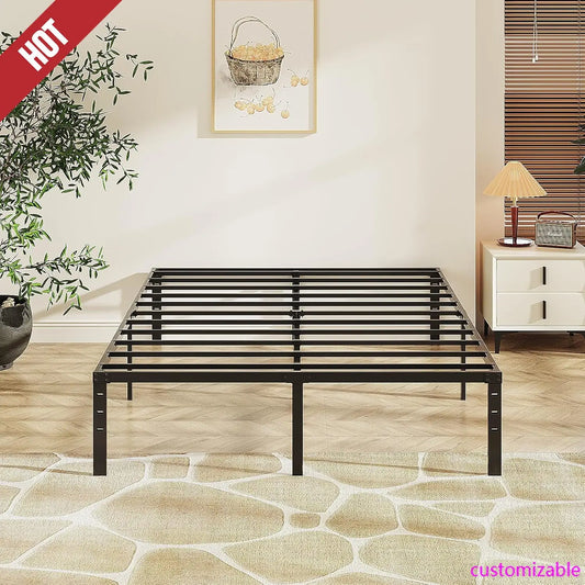 Bed Frame, Heavy Duty Metal Platform, No Box Spring Needed