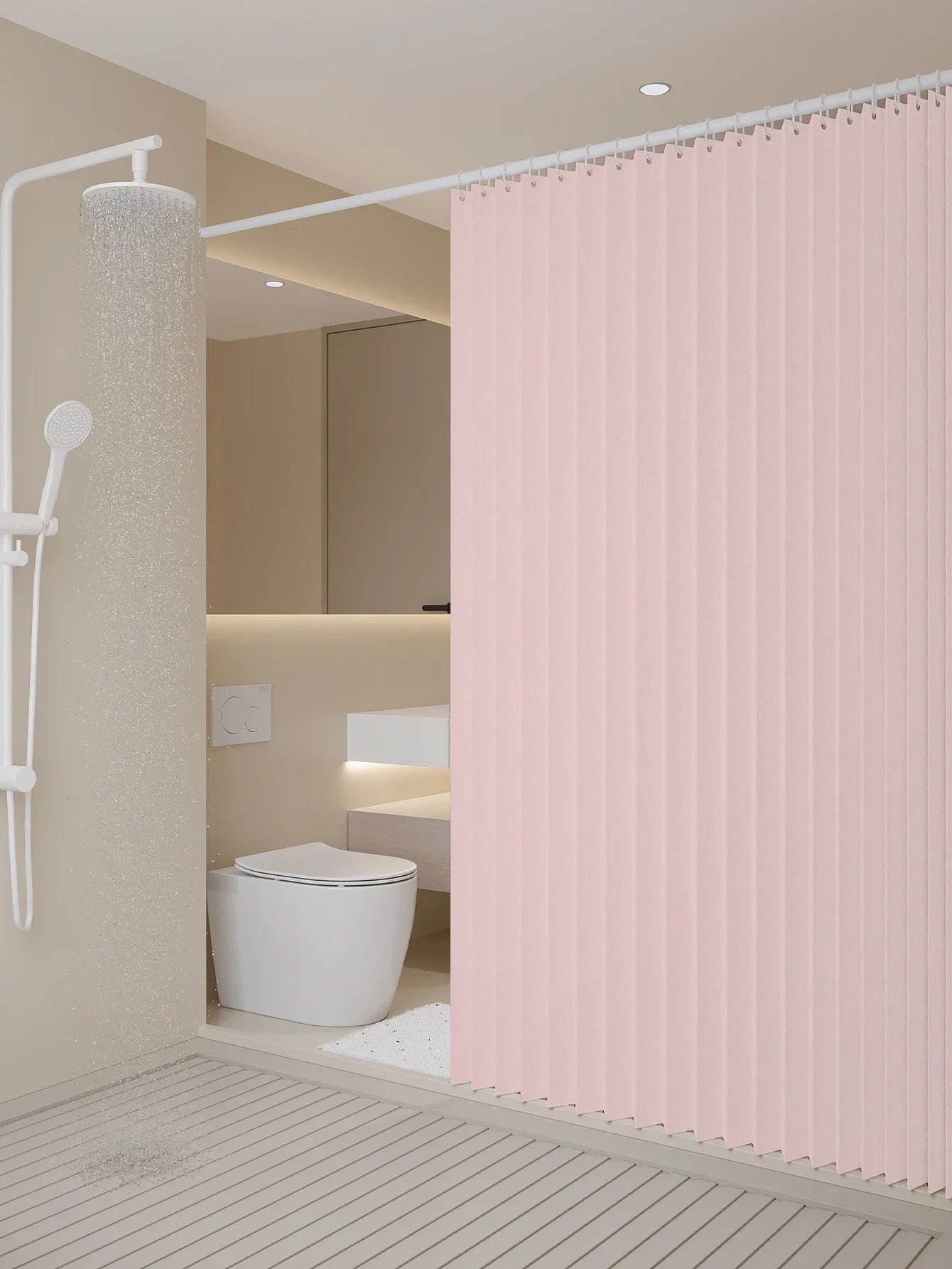 1PC folding shower curtains
