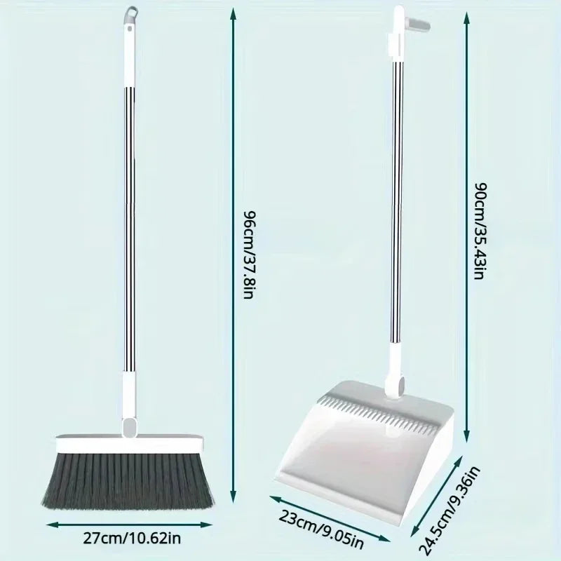Folding Long Handle Dustpan Broom Set