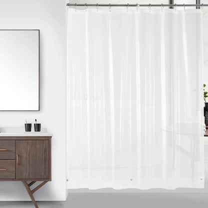 Clear Shower Liner PEVA / Waterproof/ Mould Proof with Hooks