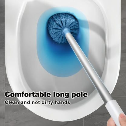 Wall-mounted cleaning toilet brush with drain tray set