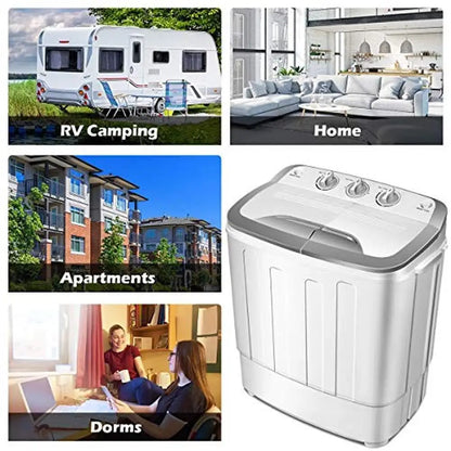 Energy Efficient Compact Washer/Spin Dryer with Timer
