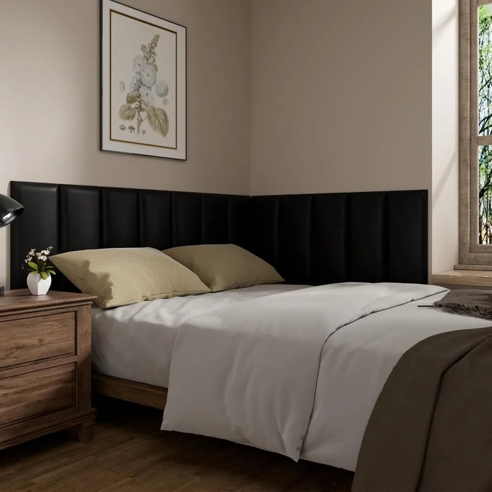 Headboards Wall Panel for Full, Queen and King - Self-Adhesive 3D Upholstered12 Pieces 9.84 in x