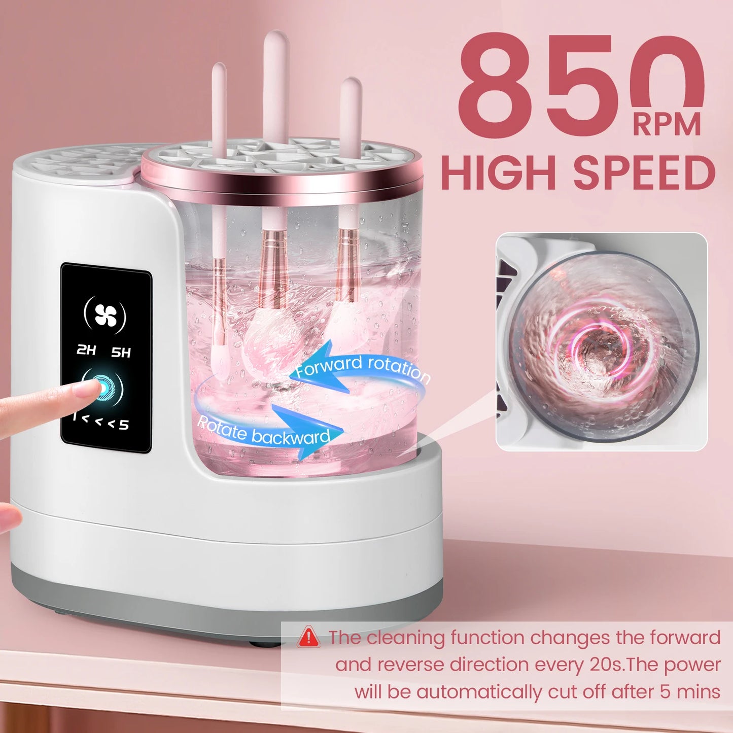 3 IN 1 Electric Cosmetic Brush Cleaner Machine With Dryer