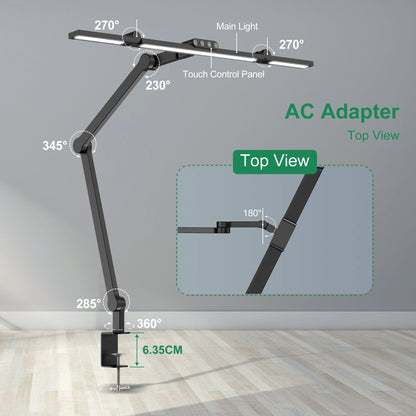 24W Ultra Bright Led Desk Lamp with Clamp