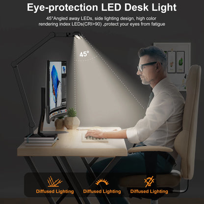 24W Ultra Bright Led Desk Lamp with Clamp