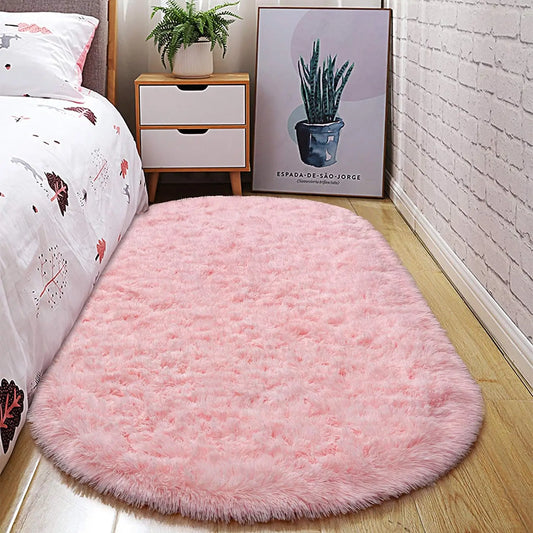 Oval Fluffy Ultra Soft Area Rugs
