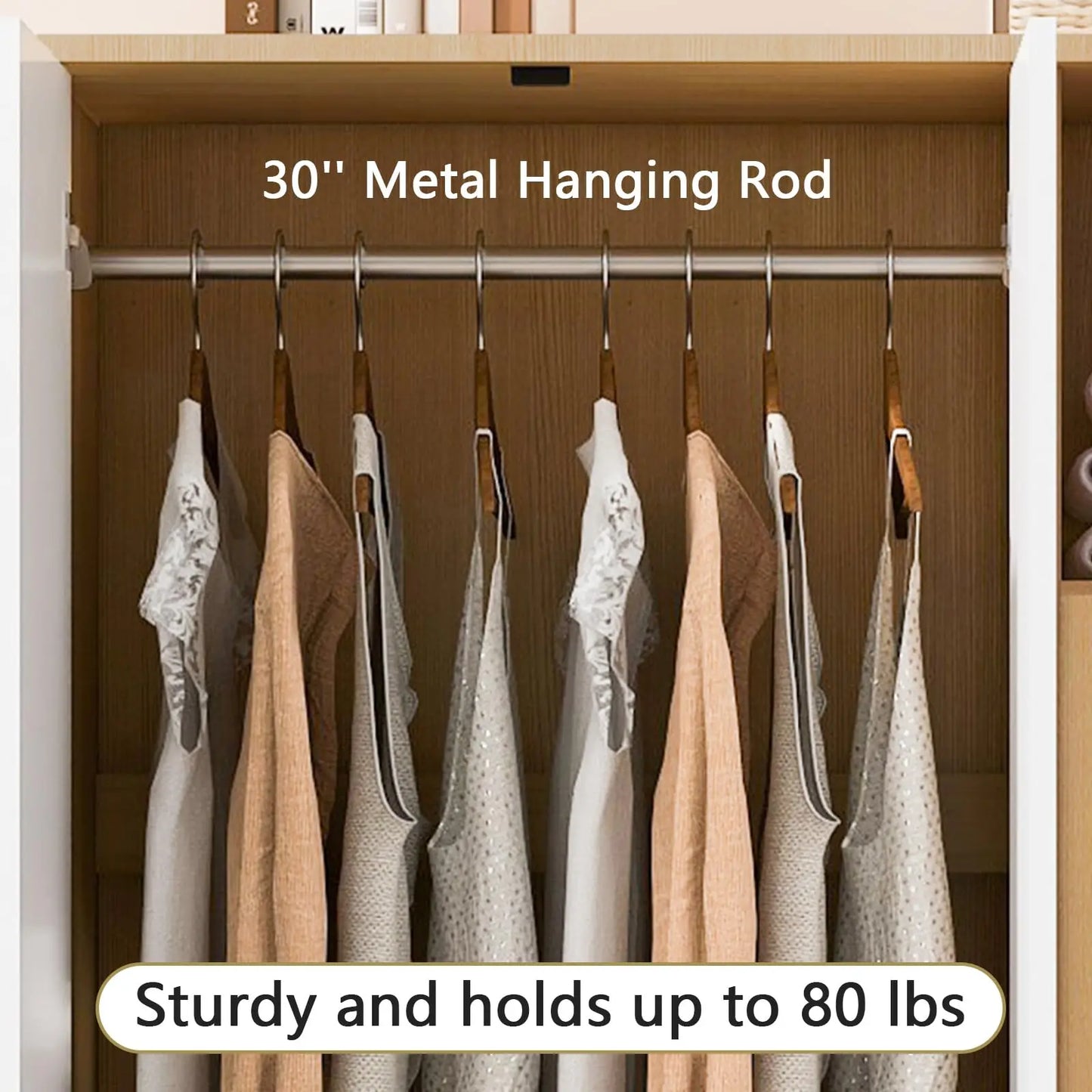 Modern Wardrobe with 2 Drawers and 3 Doors