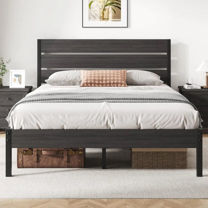 Metal Bed Frame with Headboard, Footboard, No Box Spring Needed | Easy Assembly