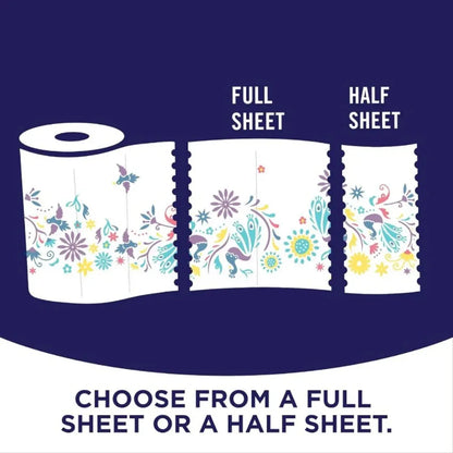 Paper Towels, Spirited Prints, 6 Double Rolls = 12 Regular Rolls