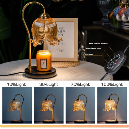 French Retro Tulip Flower Warm Candle Lamp