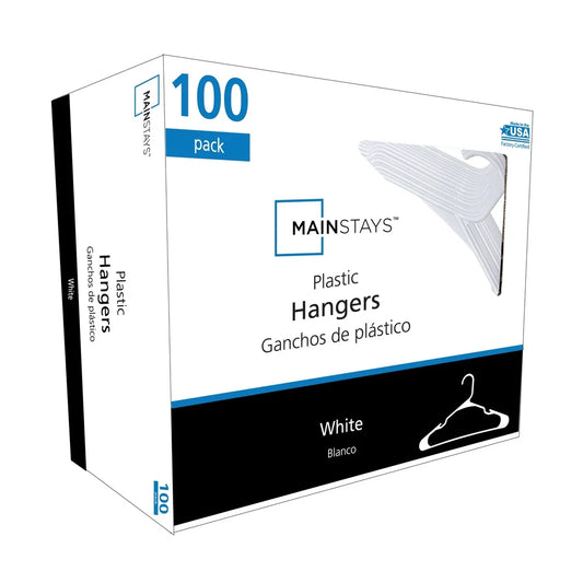 Plastic Notched Hangers 100 Pack Durable