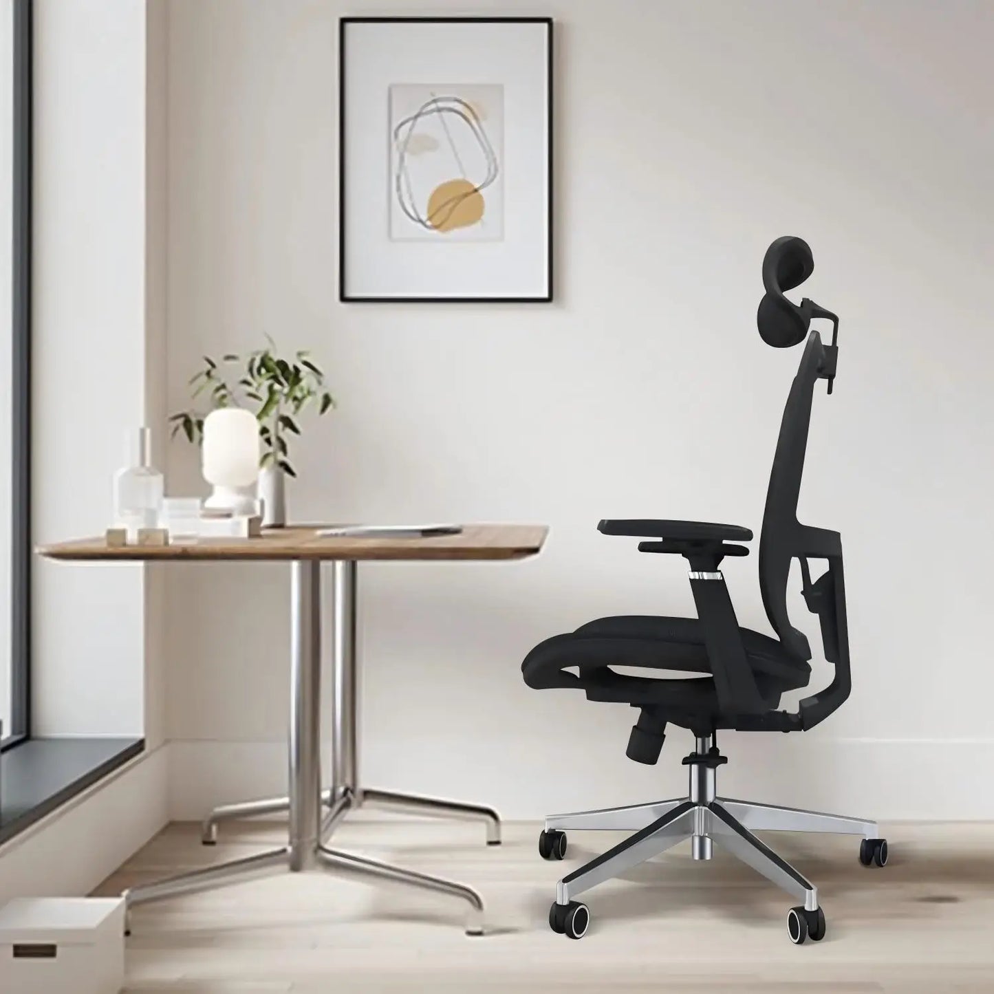 Ergonomic Office Chair, High Back Adjustable Swivel with Headrest & Lumbar Support