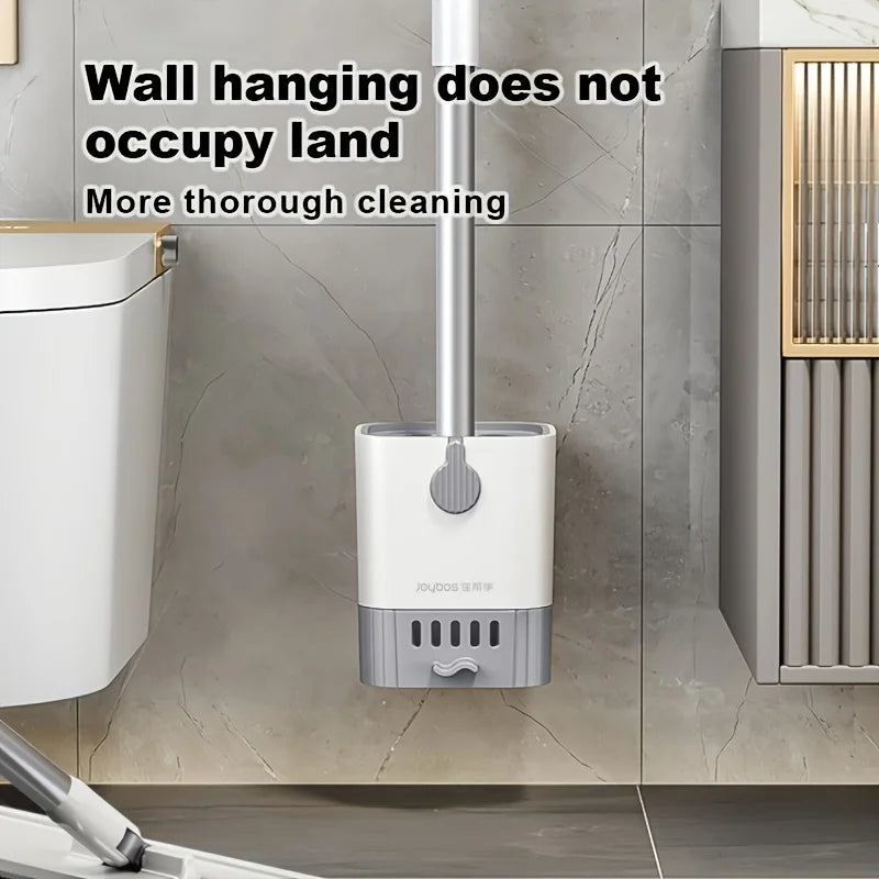 Wall-mounted cleaning toilet brush with drain tray set