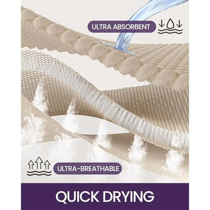 Plush Super Absorbent Chenille Bathroom Rug/ Non Slip