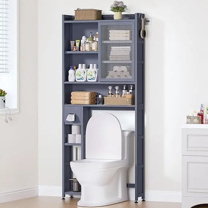 Over The Toilet Cabinet with Acrylic Door Panel and Space Saver Shelf
