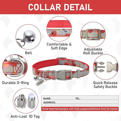 Adjustable Small Harness Collar And Leash Set