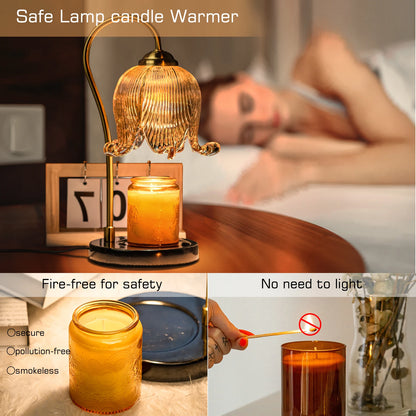 French Retro Tulip Flower Warm Candle Lamp