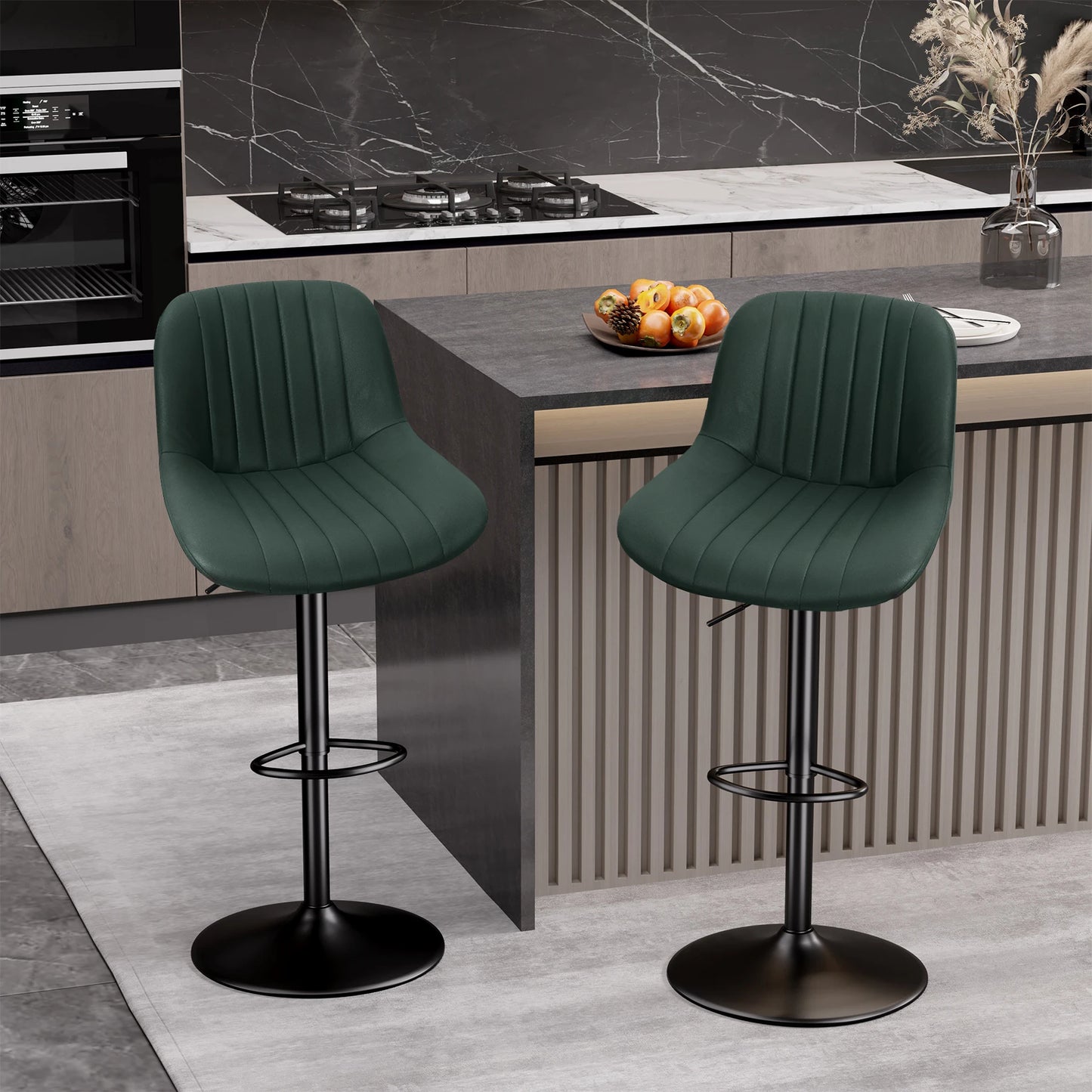 2-Piece Set, Adjustable Modern Rotating Bar Stools