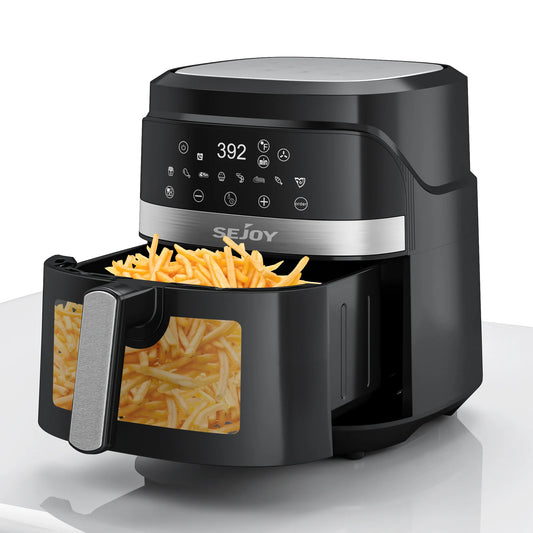 6 Quarts Large Capacity Electric Air Fryer 360°Baking