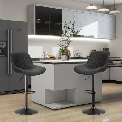 2-Piece Set, Adjustable Modern Rotating Bar Stools