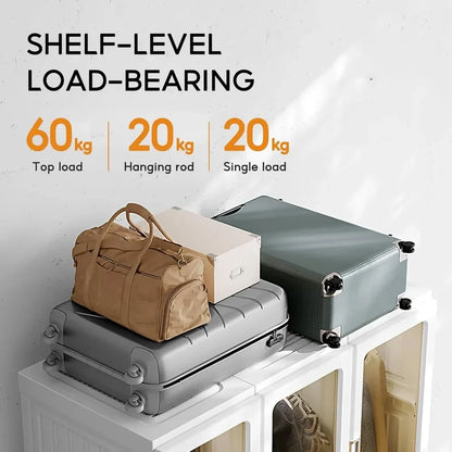 Plastic Portable Wardrobe Closet/ Organizer with Magnetic
