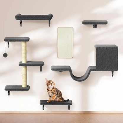 6 in 1 Pet Wall Furniture Set, Stable & Safe