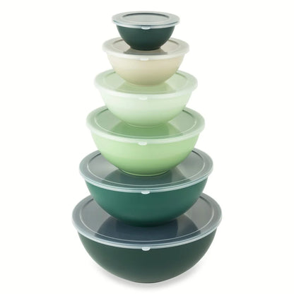 12-Piece Mixing Bowls with lids Set Microwavable Dishwasher Safe