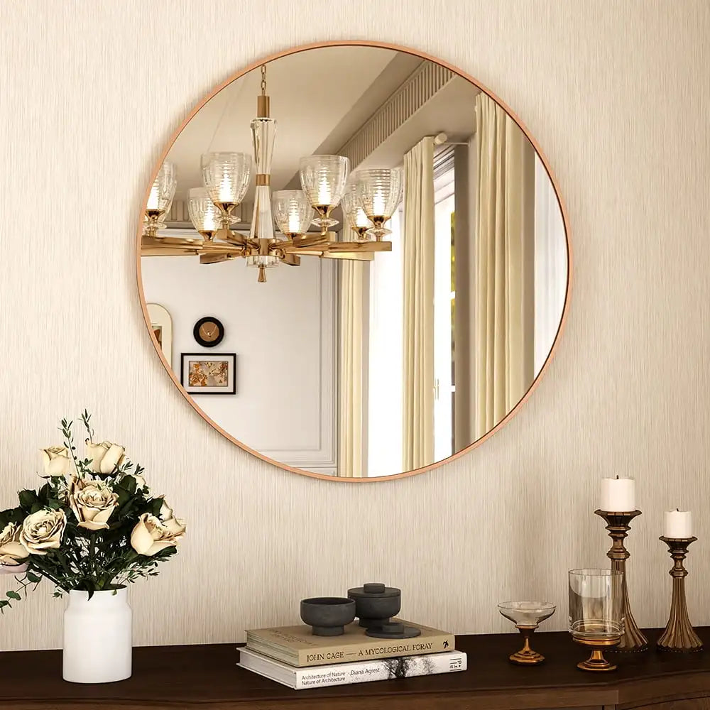 20" Wall Round Vanity Mirror Aluminum Framed