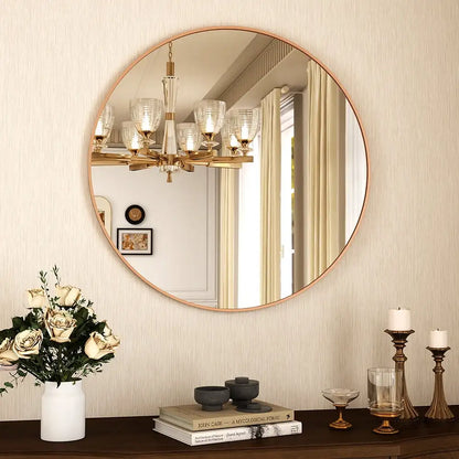 20" Wall Round Vanity Mirror Aluminum Framed