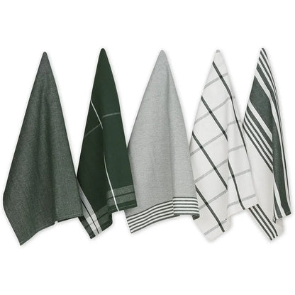 Oversized Cotton Dish Towels Collection 5 Piece Set