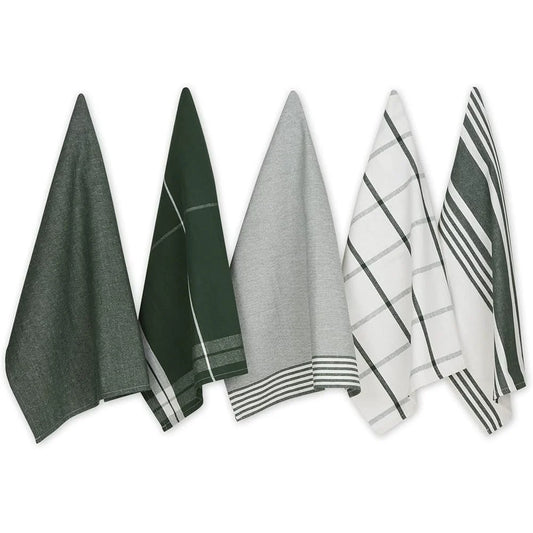 Oversized Cotton Dish Towels Collection 5 Piece Set