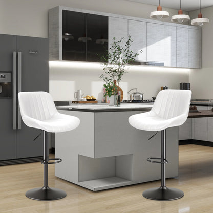 2-Piece Set, Adjustable Modern Rotating Bar Stools
