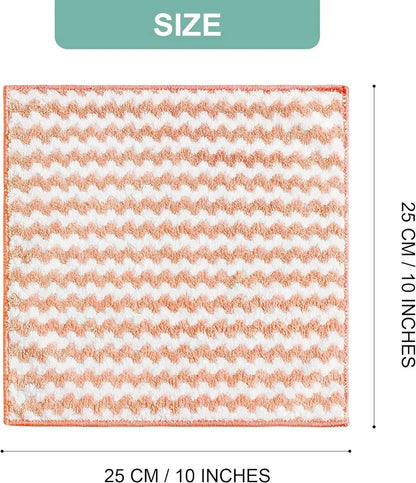 Microfiber Velvet Thickened Dishcloths High Absorbent Wipe Towels