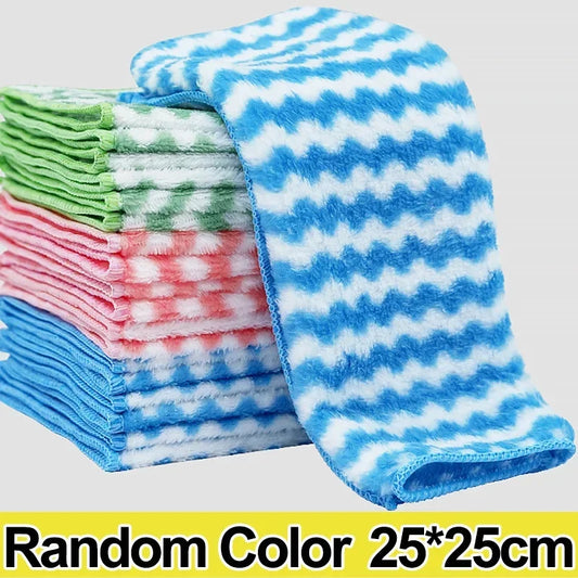 Microfiber Velvet Thickened Dishcloths High Absorbent Wipe Towels