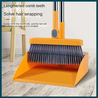 Folding Long Handle Dustpan Broom Set