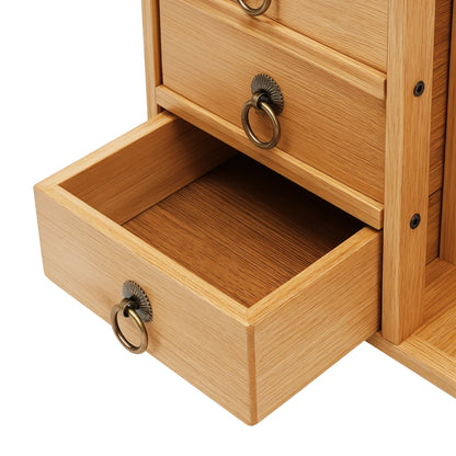 Desktop Organizer Wood with Drawers