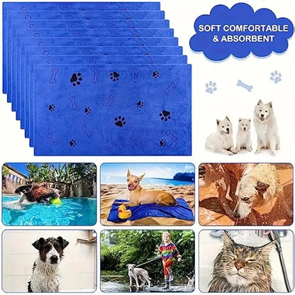 2pcs Soft Microfiber - Quick Dry, Absorbent Pet Bath Towels