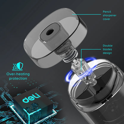 Adjustable Thickness Electric & Battery Operated Pencil Sharpener