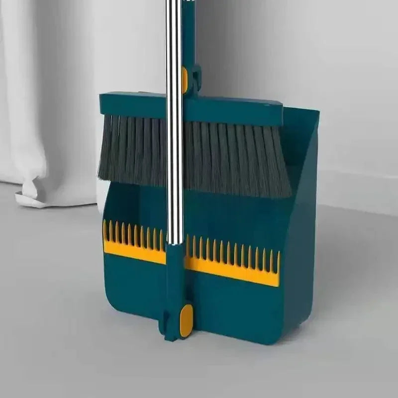 Folding Long Handle Dustpan Broom Set
